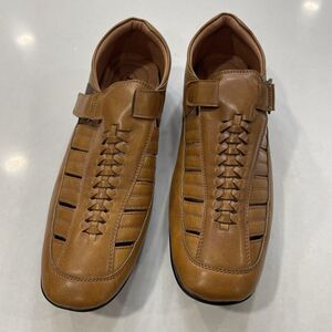Bata Men’s Brown Draco Weave Driving Loafers Sz 11 Leather Slip On Casual Shoes